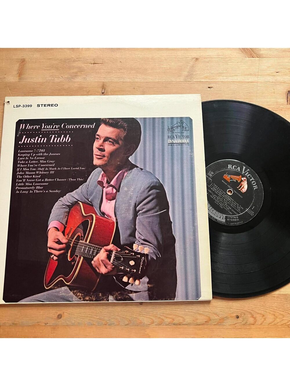 Justin Tubb - Where you're Concerned 33rpm VG+ VR16